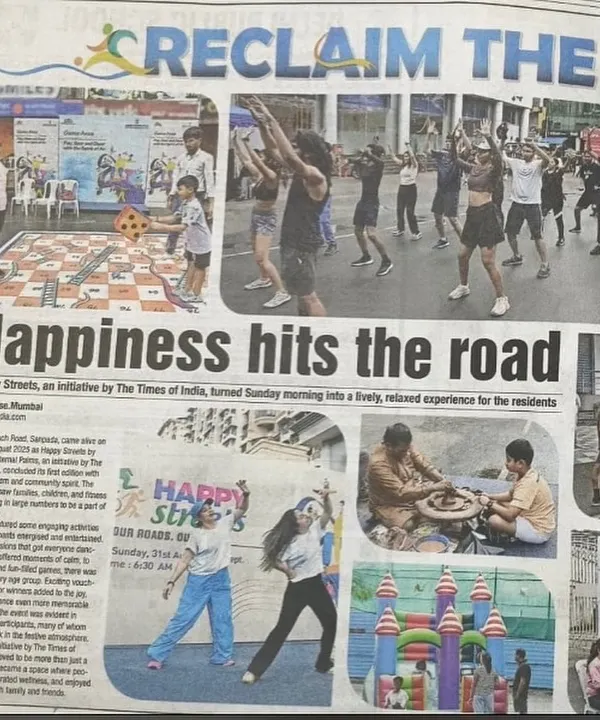 "Happiness hits the road!" I was so happy to be featured in The Times of India for my participation in the Happy Streets event. It was an amazing experience to bring dance to the streets of Mumbai.
