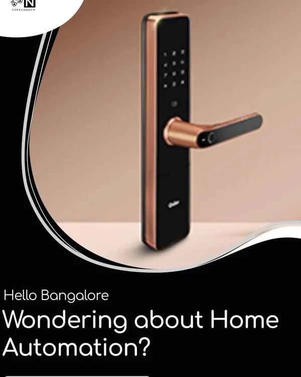This sleek Qubo smart lock provides multiple ways to unlock your door, including fingerprint access. It's a modern security solution that eliminates the need for physical keys.