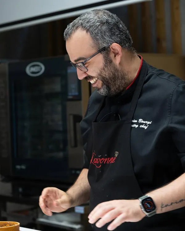 Chef Karim Bourgi, one of the world's best pastry chefs, sharing his knowledge and passion during his masterclass at Lavonne. It was an inspiring experience for all of us.