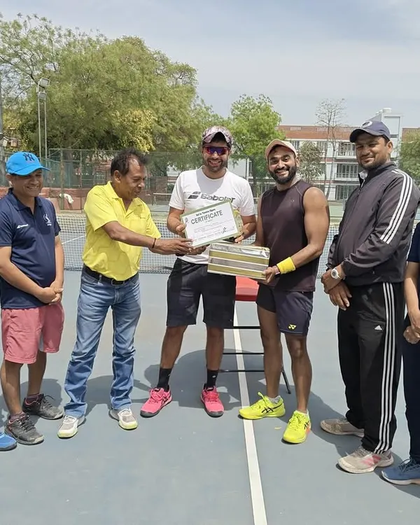 The awards ceremony at the Ad In Tennis Open held at Modern School, Barakhamba Road. We congratulate all the adult players who participated and made the event a huge success.