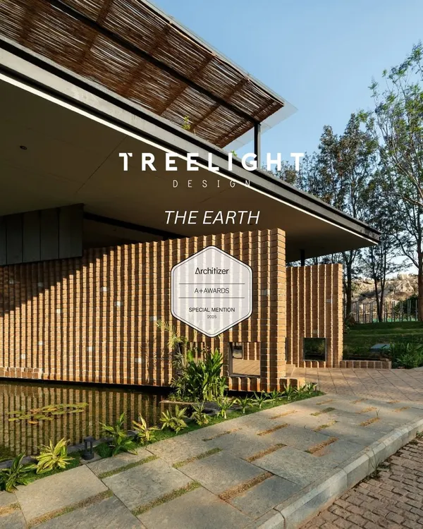 We are proud that 'The Earth' project received a Special Mention at the Architizer A+ Awards 2025. This recognition celebrates the project's sustainable design, which uses CSEB blocks and dry-clad granite inspired by temple architecture.