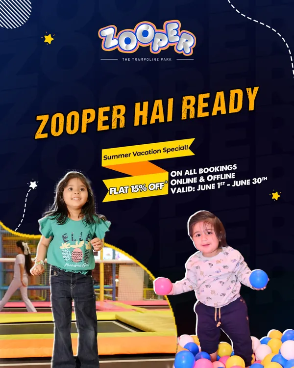 Zooper hai ready for summer vacation. We're offering a flat 15% off on all bookings to make your break even more special.