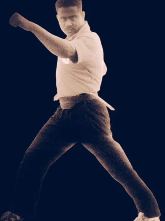 A photo of me from 2007. My journey in martial arts has been a long one, and this image reminds me of the continuous path of learning and teaching I have been on for decades.