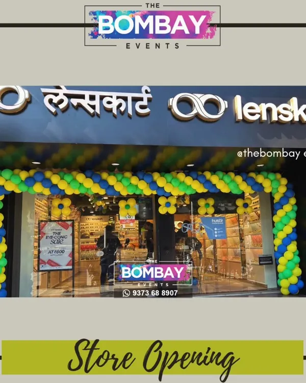 I created this eye-catching blue and yellow spiral balloon arch for a Lenskart store opening. A grand entrance like this is perfect for attracting attention and making your launch day a memorable event.
