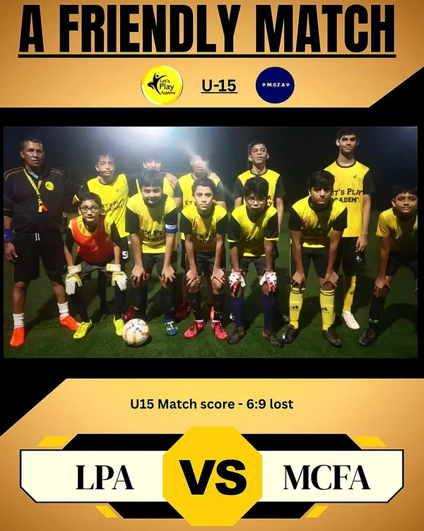Wins and losses are both part of the journey. Our U-15 team fought hard in a tough friendly match. Every game is a learning opportunity to come back stronger.