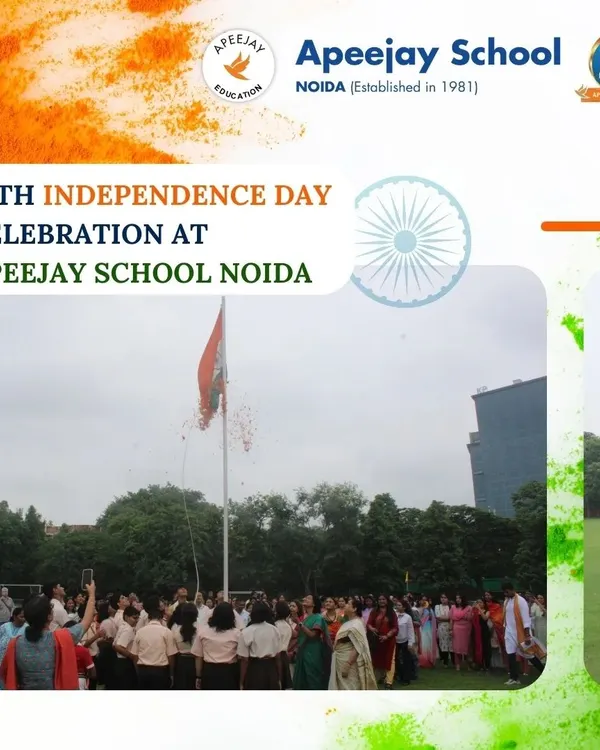 We celebrated the 78th Independence Day with immense pride and patriotism. This image captures the solemn and unifying moment of our flag hoisting ceremony, as the tricolor soars high against the sky.