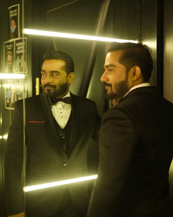 The person in the mirror is your only competition. A shot of me suited up, always reminding myself to be better than I was yesterday.