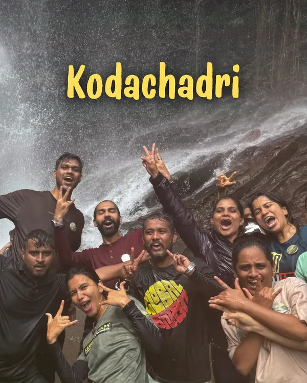 Pure, unfiltered fun at Hidlumane Falls! This is what our Kodachadri treks are all about: adventure, laughter, and getting completely soaked.