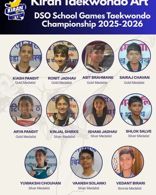 This is my wall of pride. A look at our students from the DSO School Games Taekwondo Championship. Seeing them return with 6 gold, 6 silver, and 1 bronze medal is the greatest reward for a coach. Shabaash beta!