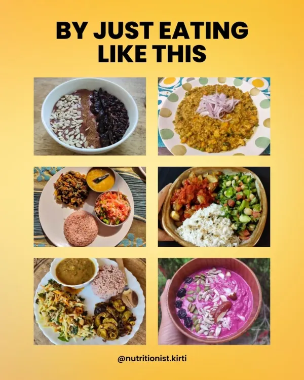 You can achieve your health goals by just eating meals like these. This is what balanced, plant-based eating looks like. It's colorful, varied, and delicious.