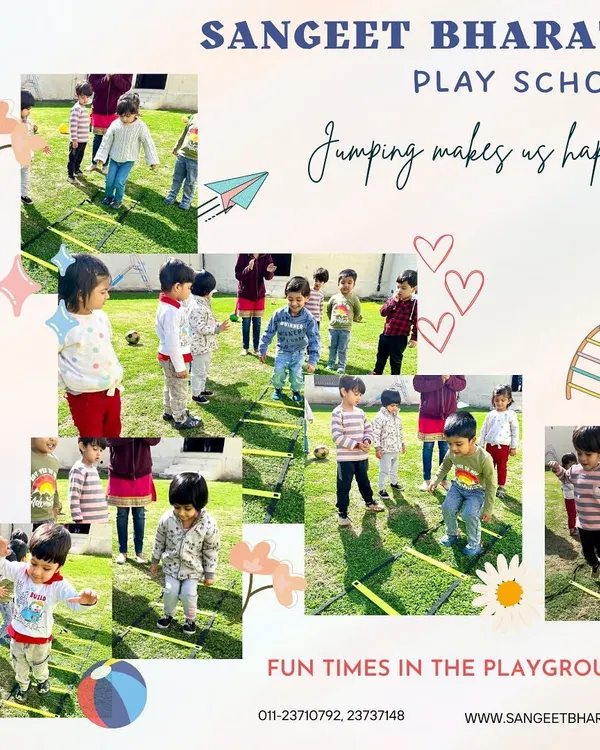 Jumping makes us happy! Our playground is designed for energetic fun, with activities like ladder drills that help develop gross motor skills, coordination, and balance. It's a space where children build physical confidence while playing together.
