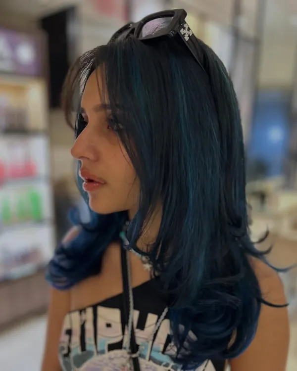 Feeling blue in the best way possible. This vibrant blue color is edgy, fun, and makes a serious style statement.