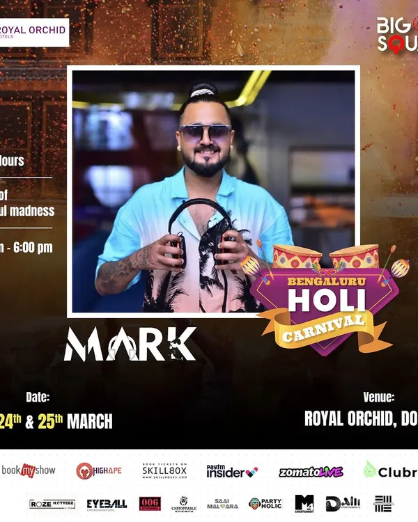 Getting ready for a massive three-day Holi Carnival at Royal Orchid. Open-air festival setups like this allow for a huge crowd and an incredible atmosphere.