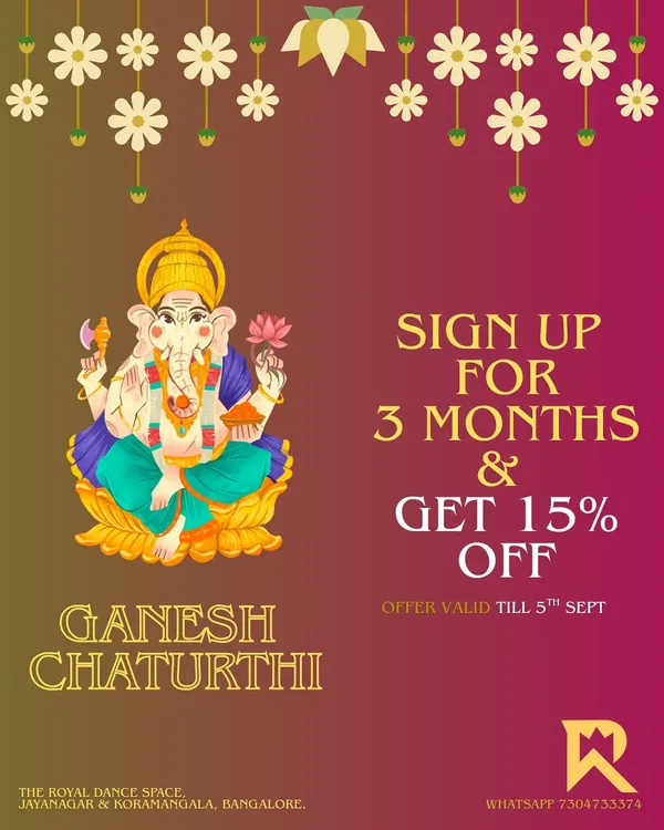 We love celebrating with our community. Keep an eye out for special festive offers like this one for Ganesh Chaturthi.