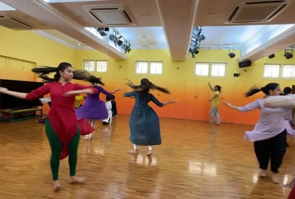 Rehearsals in full swing for our "Goverdhan Leela" production. Here, our dancers are working on a dynamic sequence that tells a story from Lord Krishna's life.