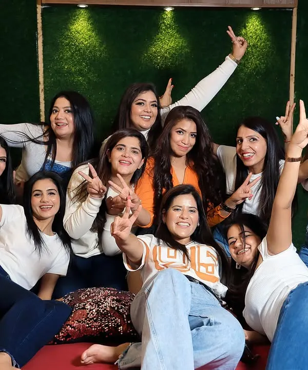A fun and energetic group photo of the bride-to-be and her friends. Capturing the joy and excitement of the bridal party is a must.