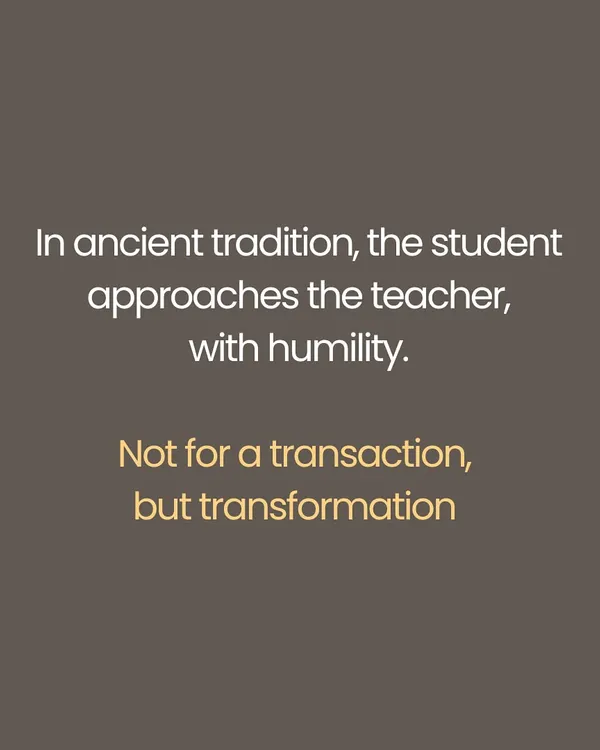 In the authentic tradition, a student approaches a teacher for transformation, not a transaction. Today, with yoga often packaged like a product, it is crucial to remember this. You cannot swipe a card for self-realization or rate your teacher like an Uber ride. Let us return to the sacredness of the student-teacher relationship.