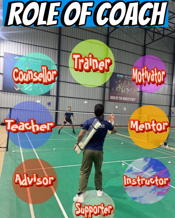 This graphic illustrates the many roles I believe a coach plays: a trainer, counselor, motivator, teacher, mentor, and more. My coaching philosophy is about developing the player as a whole, not just their skills on the court.