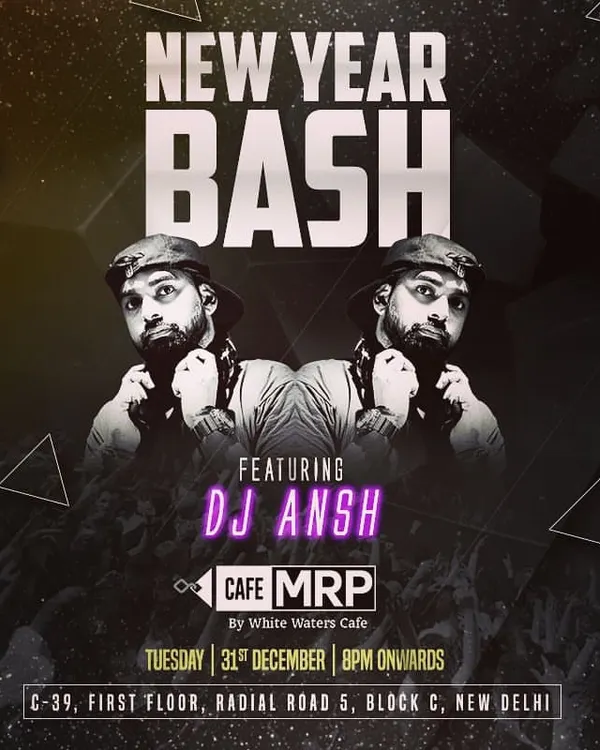 The poster for my New Year's Eve bash at Cafe MRP. Ringing in the new year with a great crowd is one of the highlights of being a DJ.