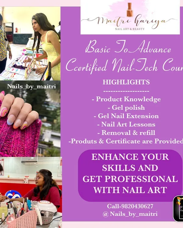 My Basic to Advance Certified Nail-Tech Course is designed to help you enhance your skills and become a professional. All products and a certificate are provided, so you can focus on learning.