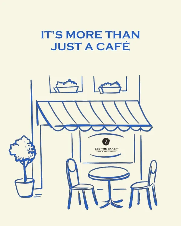 An illustration that captures my philosophy: It's more than just a café. It's a community, a comfort zone, and a place for warm conversations.