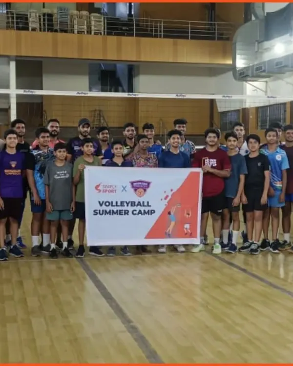 Spikes high, dreams higher! This is our group from the volleyball summer camp, a fantastic bunch of 40 kids who brought incredible energy to the court every day.