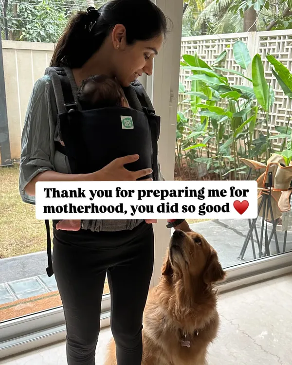 Happy birthday to the one who prepared me for motherhood and lights up our world. This picture captures the beautiful bond that's possible when we raise our children, both human and canine, with love and respect.