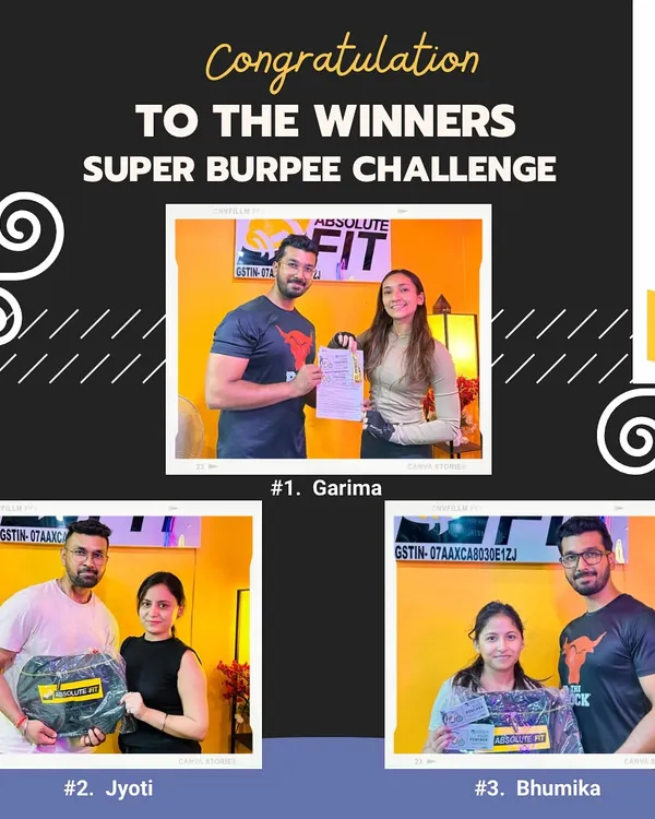 Congratulations to the super women誰 won our Super Burpee Challenge. Their strength and spirit are an inspiration.