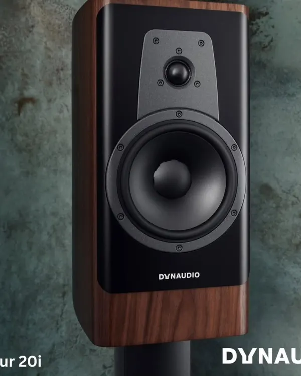 A close-up of the Dynaudio Contour 20i, showcasing its premium wood finish and the advanced Esotar 2i tweeter. This is the level of craftsmanship and audio engineering we bring to clients who are passionate about pure, detailed sound.