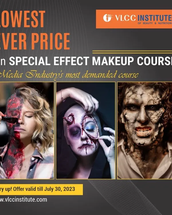 My Special Effect Makeup Course is one of the most in-demand in the media industry. This promotional image shows the kind of realistic and terrifying zombie and creature looks you will learn to create using prosthetics and advanced techniques.
