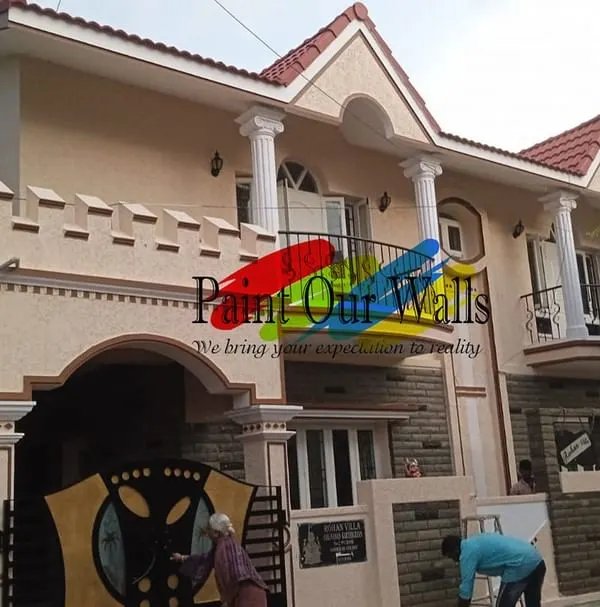 We transformed this Bengaluru villa with a complete exterior paint job. Our team used premium, weatherproof paint to give the home a fresh, modern look that will stand up to the elements for years to come.