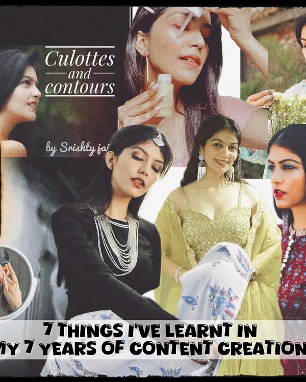 A collage reflecting on my 7 years of content creation. It's not just about cute outfits and free stuff; it's about burnout, overthinking, and the love for creating that keeps me going.