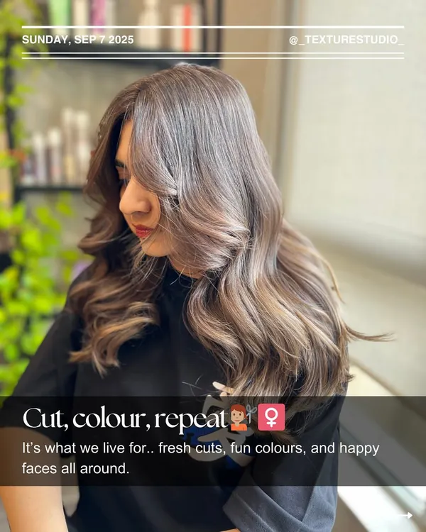 Cut, color, repeat. This look features soft, face-framing highlights and a fresh cut, creating a bright and modern style.
