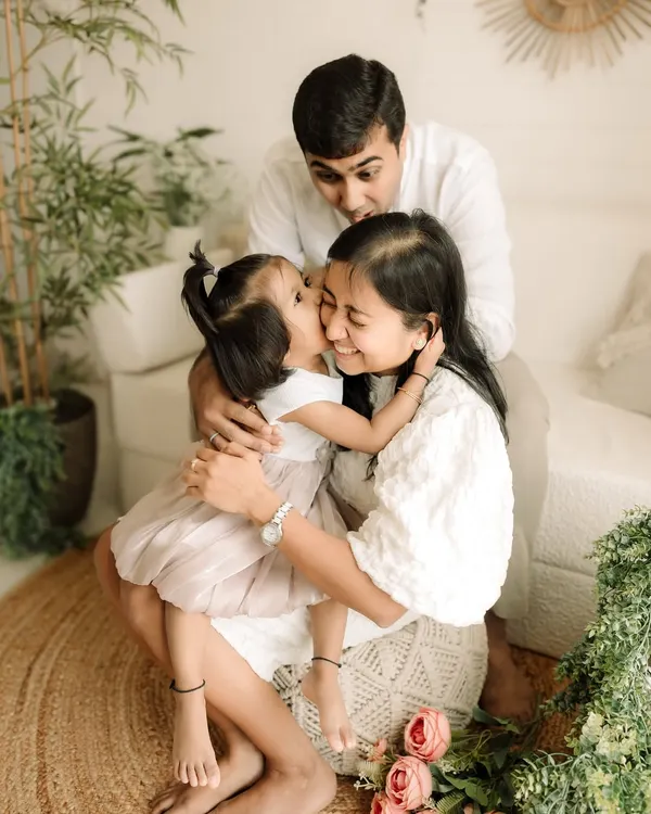 There is nothing more beautiful than a daughter's love. This is the kind of candid, heartfelt moment I live to capture in my cozy, boho-inspired studio.