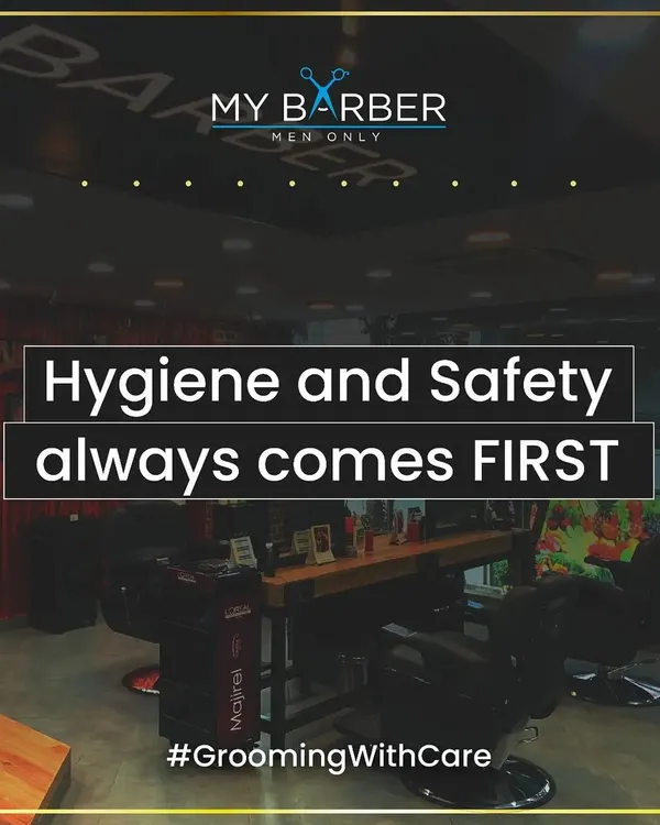 A look inside one of our clean and organized salon spaces. For us, hygiene and safety always come first. We ensure our environment is impeccable so you can enjoy your grooming with peace of mind.