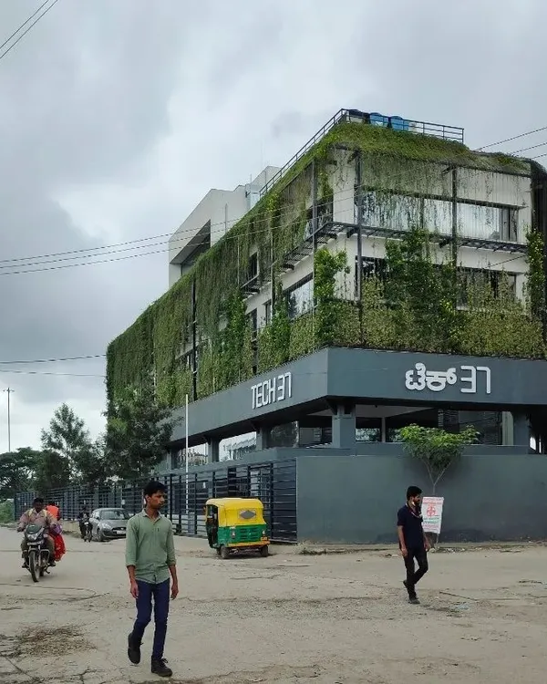 The 'Tech 37' building stands as a green landmark in its urban context. The facade, now almost completely covered by climbing plants, demonstrates my commitment to creating buildings that are living, breathing parts of the ecosystem.