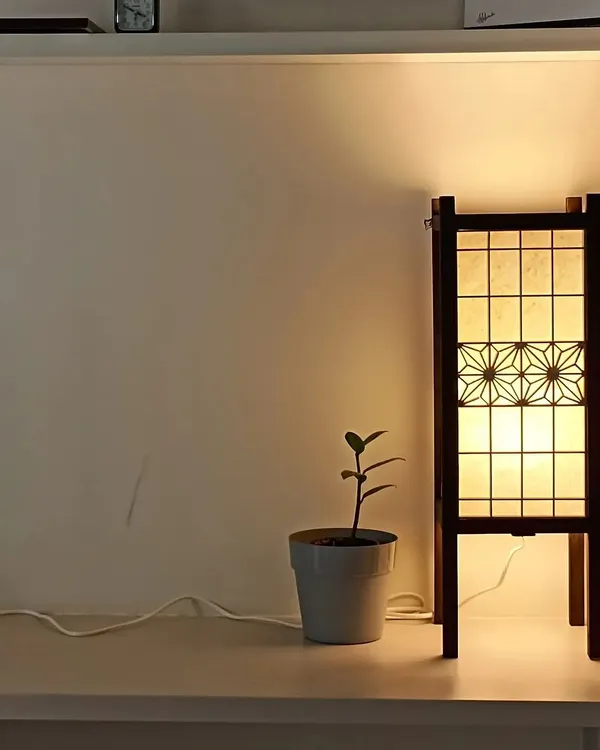 This is what it's all about. Taking raw wood and turning it into something that not only works but also brings a warm glow to your space. This handcrafted Kumiko lamp, with its delicate Asa-no-ha pattern, is a project you can build in my specialized workshop.