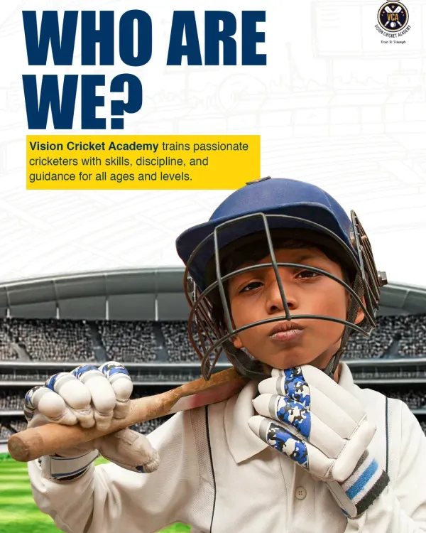 We are Vision Cricket Academy, a place where passionate cricketers of all ages and levels receive the training, discipline, and guidance to excel.