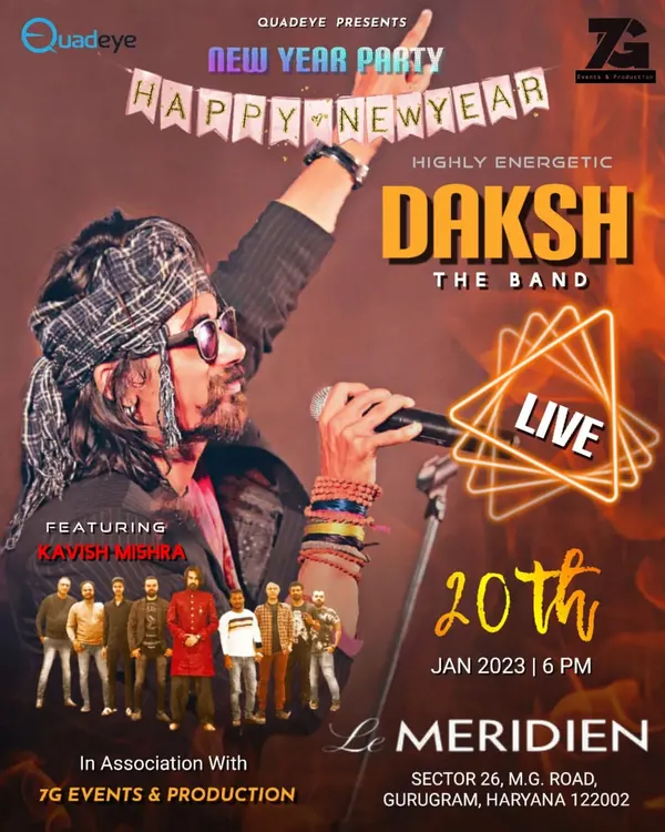 We were thrilled to be the featured performers for this New Year party at Le Meridien, Gurugram. This poster shows the kind of high-profile corporate events we are booked for.