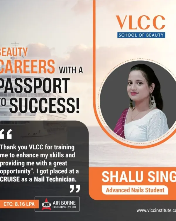 Our training opens doors to global opportunities. We are proud to share the success story of our advanced nails student, Shalu Singh, who secured a placement as a Nail Technician on a cruise ship with our 100% placement assistance program.
