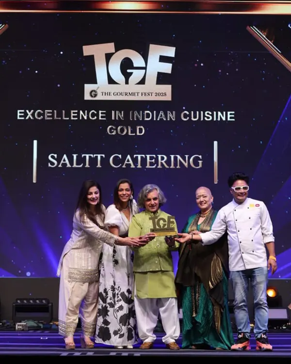 A proud moment for our team at The Gourmet Fest 2025, accepting the Gold award for 'Excellence in Indian Cuisine'. This recognizes our deep commitment to authentic flavours and culinary heritage.