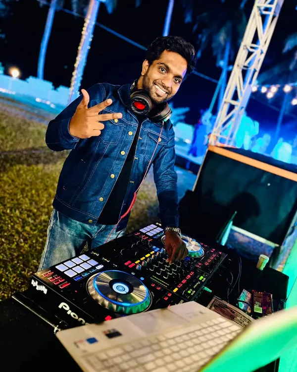 A happy moment at an outdoor evening event. I'm always approachable and ready to bring a positive, fun-loving attitude to your party.