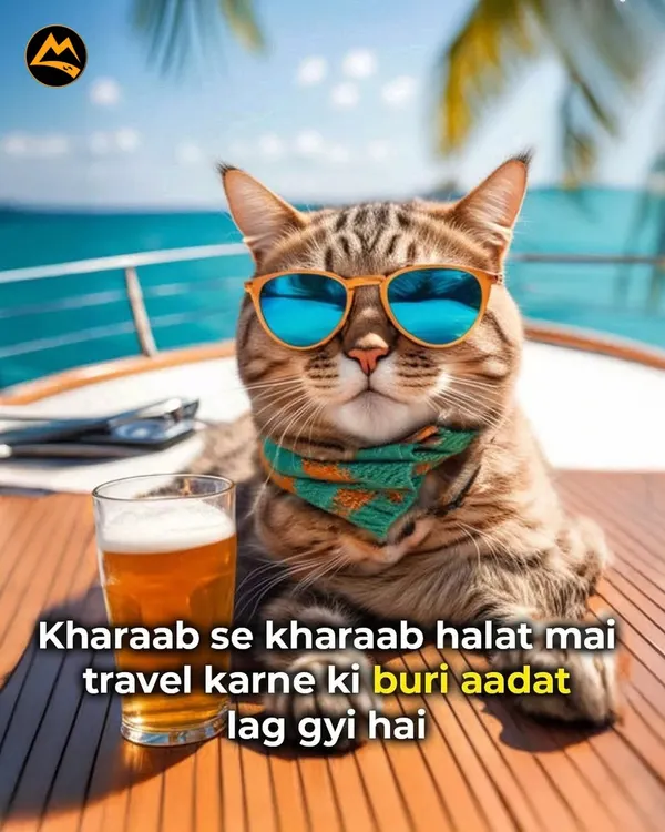 "Kharaab se kharaab halat mai travel karne ki buri aadat lag gyi hai." If you relate to this, you are one of us. This is the bad habit I fully support.