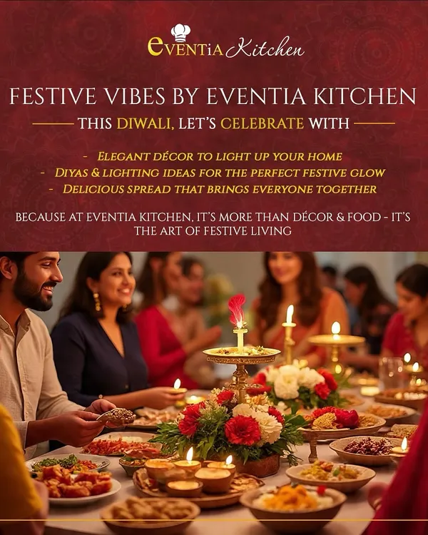 For Diwali, I focus on creating an atmosphere of festive living. This celebration featured elegant decor, diyas for a warm glow, and a delicious spread that brought the whole family together around the dining table.