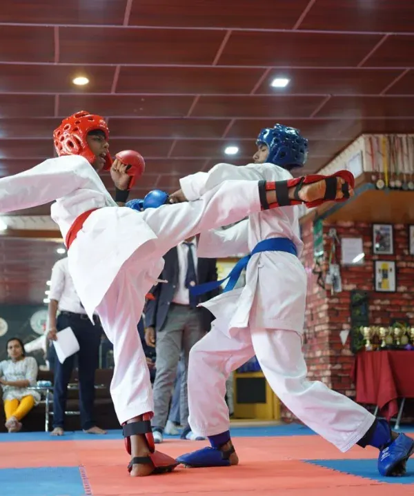 This is what we train for. A moment of pure focus and skill during our Interdojo Championship. Here, technique, speed, and spirit come together in a competitive kumite match.