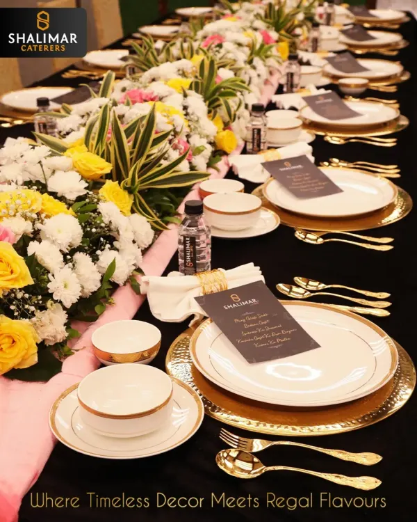 This is the standard we set for every celebration. Our elegant table settings, complete with gold-accented dinnerware, fresh floral centerpieces, and personalized menus, create an atmosphere of refined luxury for you and your guests.