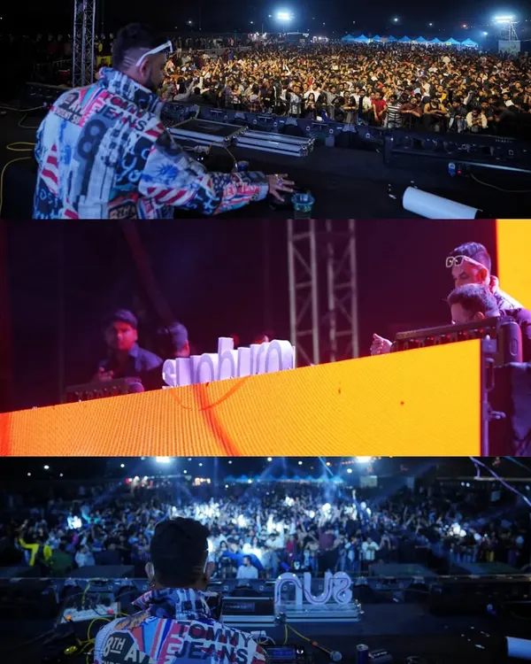 A collage from my Sunburn Nagpur show. Seeing a dream come true and sharing that moment with thousands of people is a feeling that fuels my passion. This is what hard work looks like.