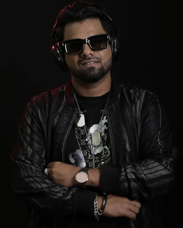 A classic DJ portrait. This look reflects my professional and stylish approach to the nightlife industry.