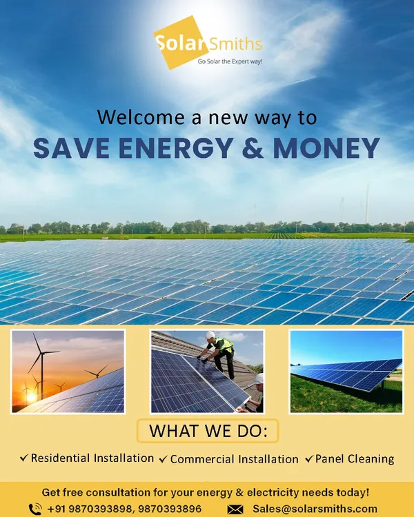 I offer a new way to save energy and money. My services include residential installation, commercial installation, and panel cleaning, providing a complete solar solution.