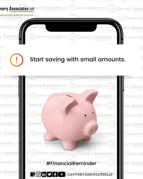 Every great journey begins with a single step. Start your path to financial security by saving small amounts regularly. Consistency is more important than the amount.